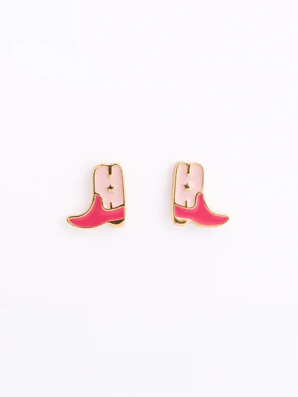 Pink Boots Earrings