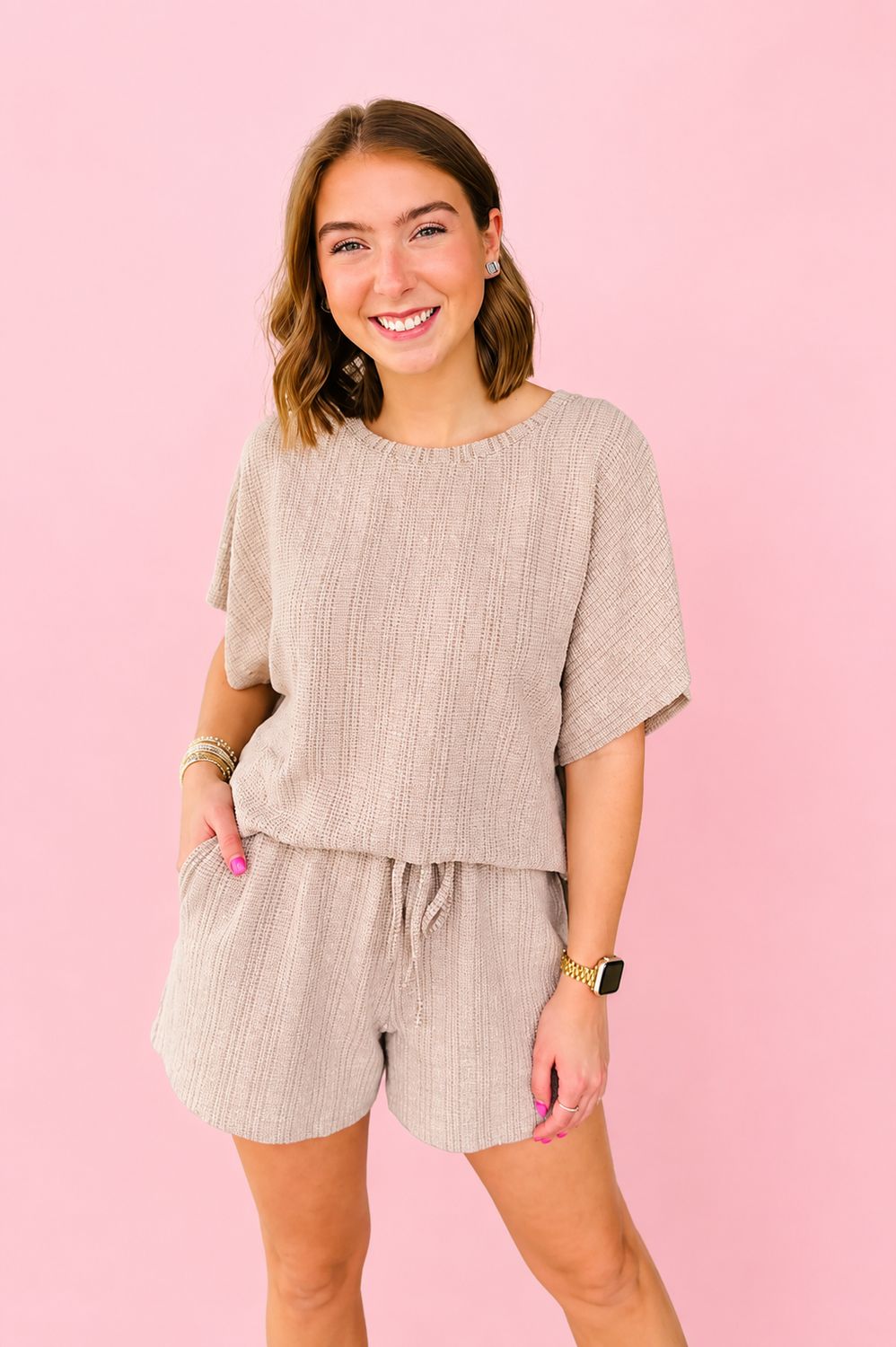 Taupe Textured Set