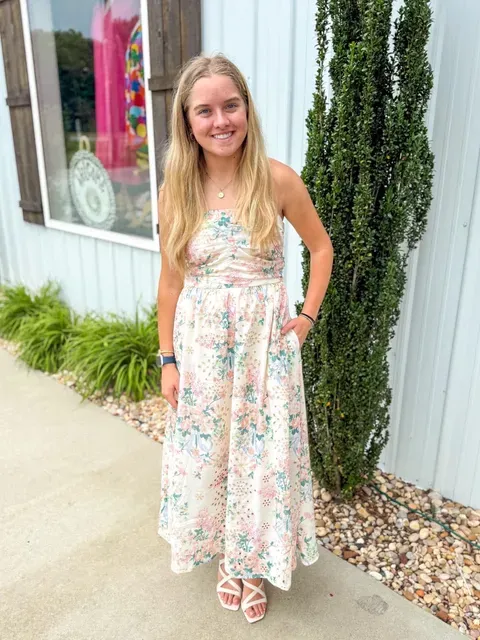 Spring Bloom Ruched Maxi