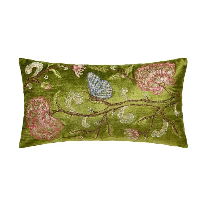 VG Oriental Butterfly Embroidered Pillow