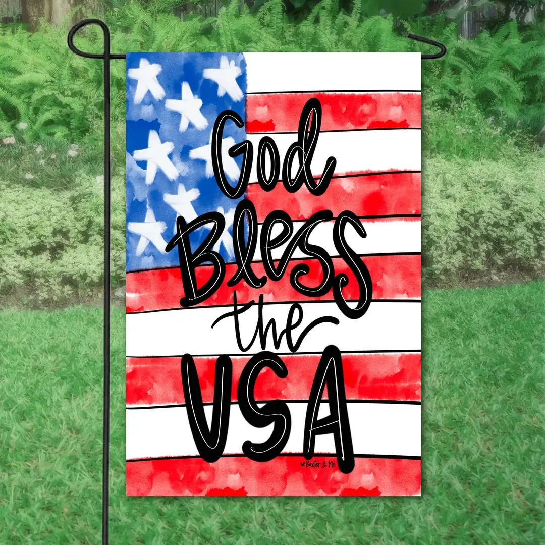 VG God Bless the USA Garden Flag