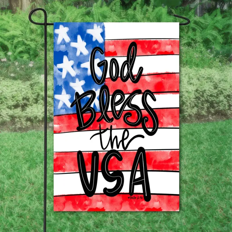 VG God Bless the USA Garden Flag