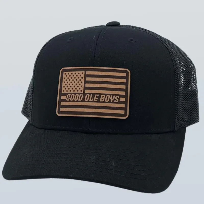 Good Ole Boys Black Flag Patch Hat