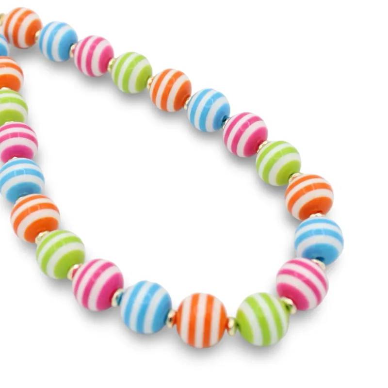Cabana Stripe Necklace-Multi