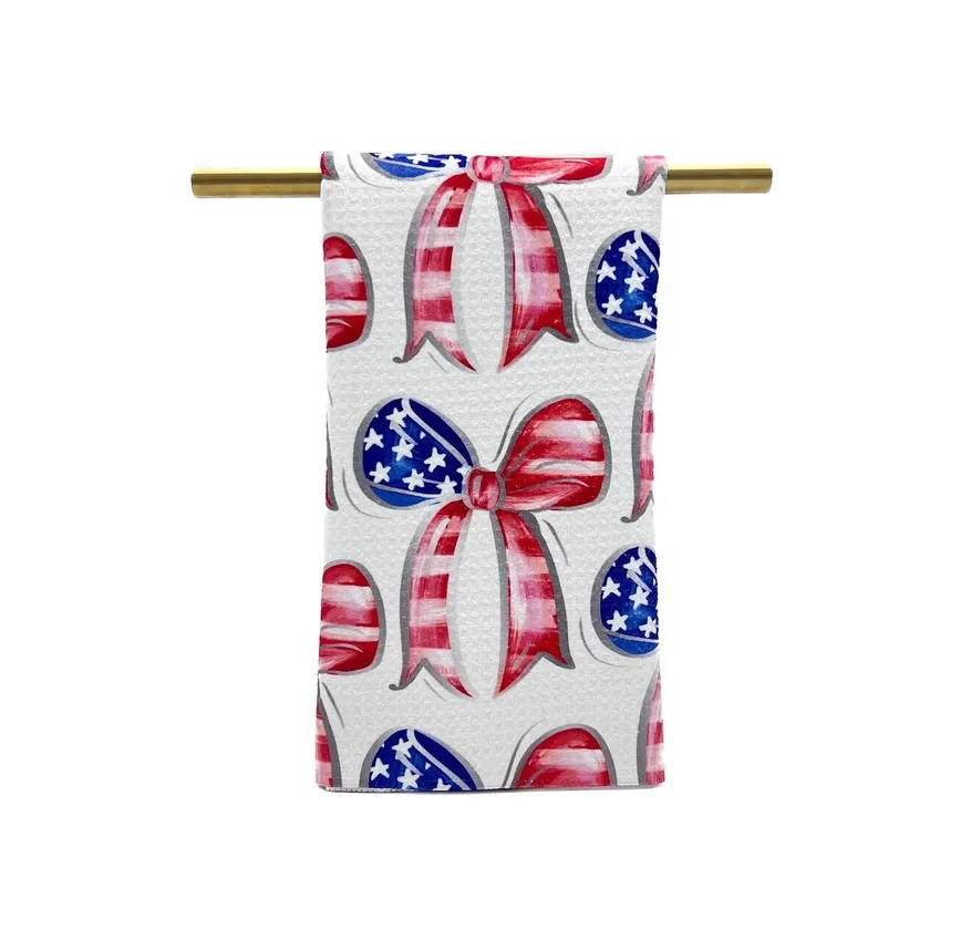 VG Stars &amp; Stripes Bow Tea Towel