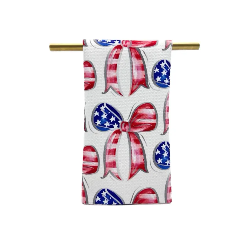 VG Stars &amp; Stripes Bow Tea Towel