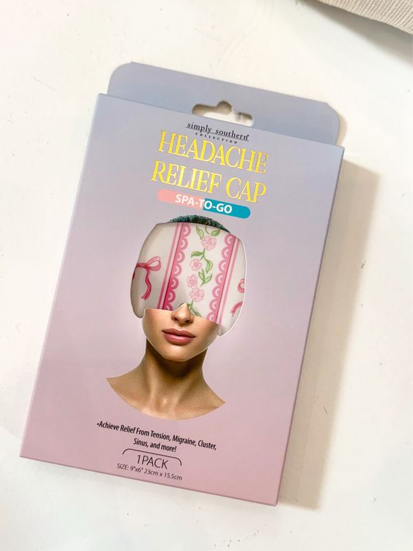 VG Headache Relief Cap-Pink Bow Floral