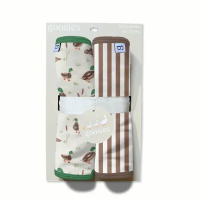 Mallard Drake Ducks Burp Cloth Set