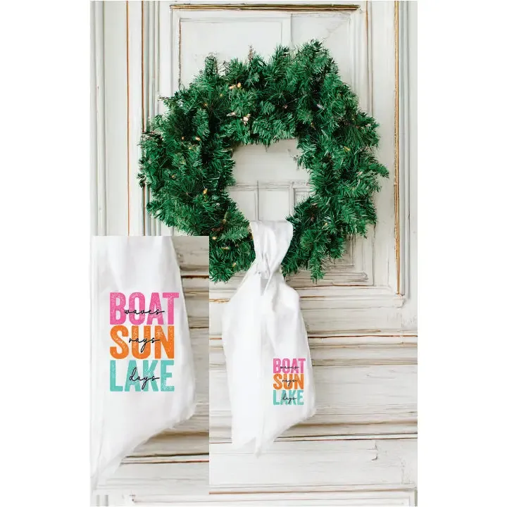 VG Boat Waves Wreath Sash