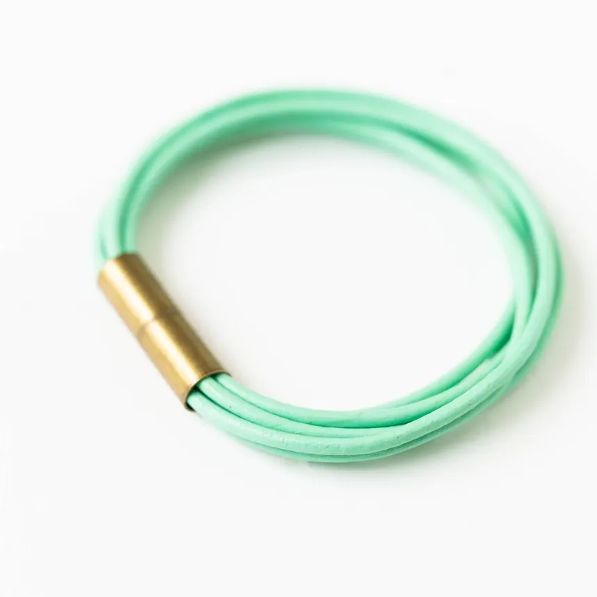 VG Magnetic Multi Cord Bracelet-Mint 7"
