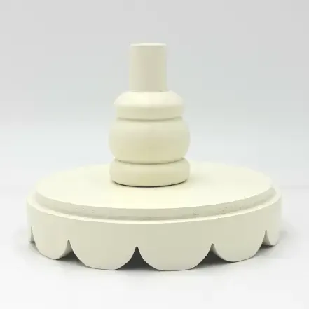Topper Base-White Scallop
