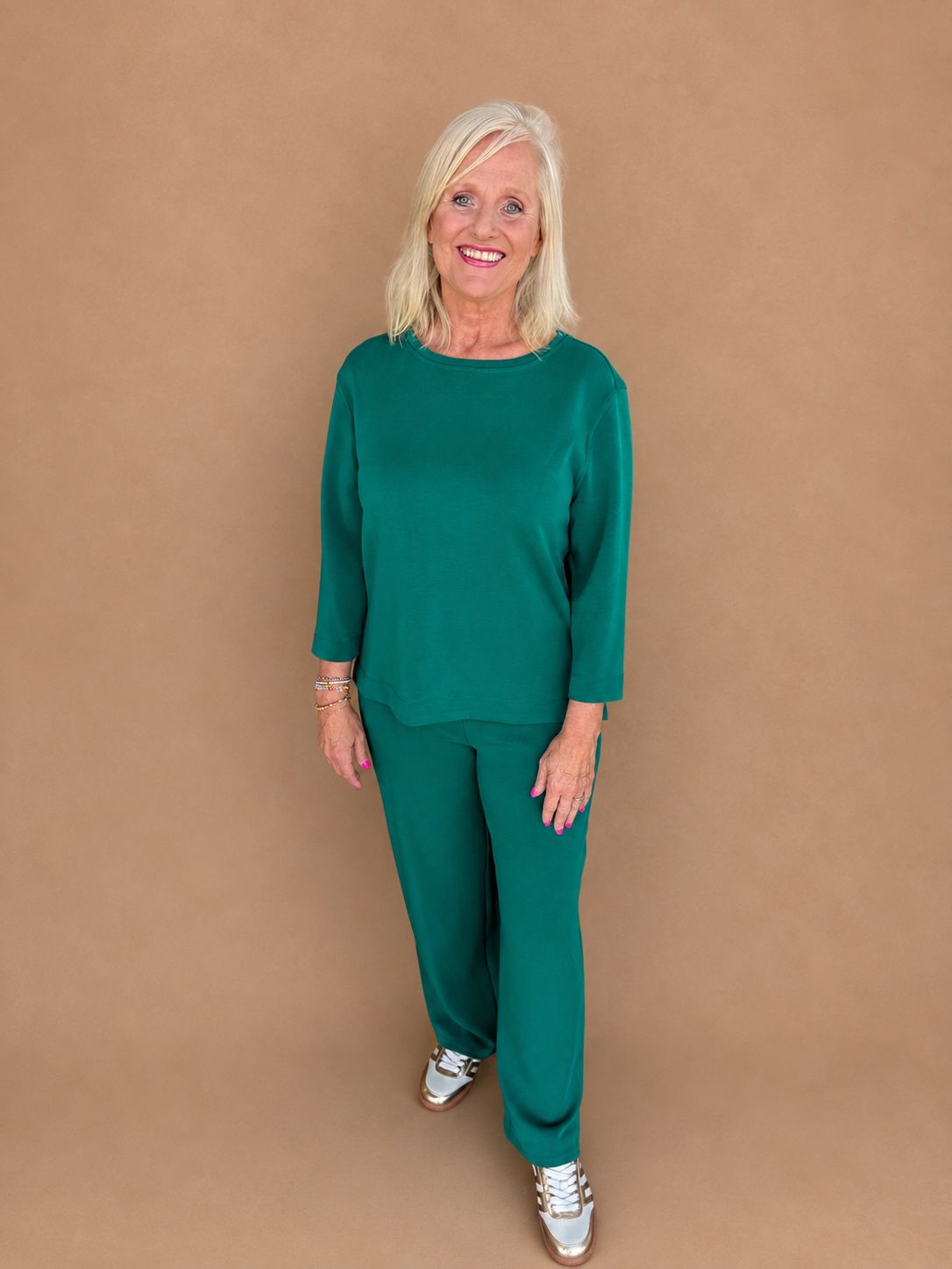 Deep Green Hi-Lo Knit Top