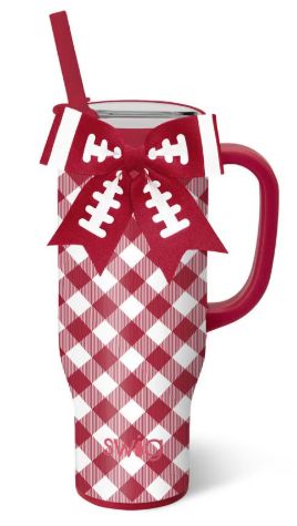 Gameday Gingham Crimson Mega Mug 30oz