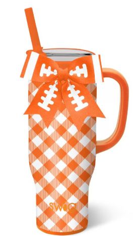 Gameday Gingham Orange Mega Mug 30oz