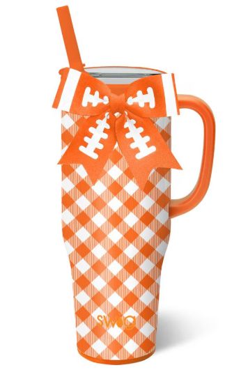 Gameday Gingham Orange Mega Mug 40oz