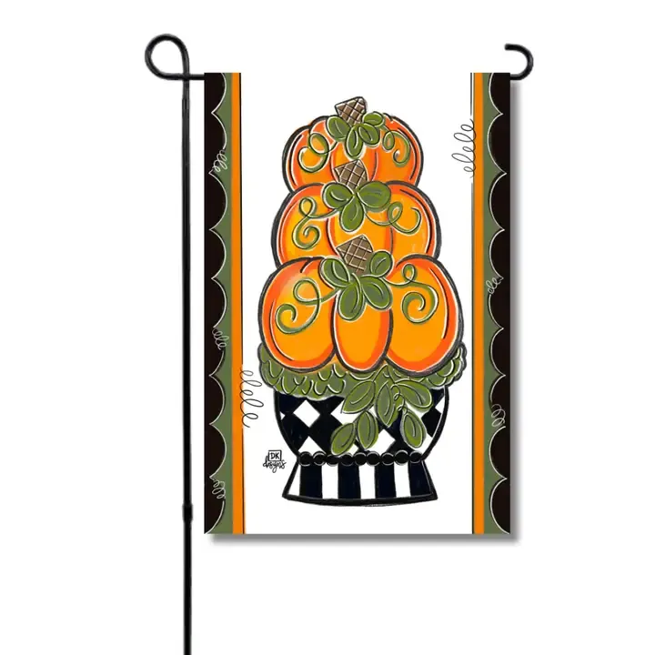 Black &amp; White Pumpkin Topiary Garden Glam