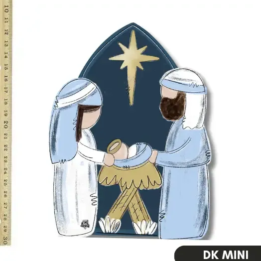 Blue &amp; White Nativity Mini