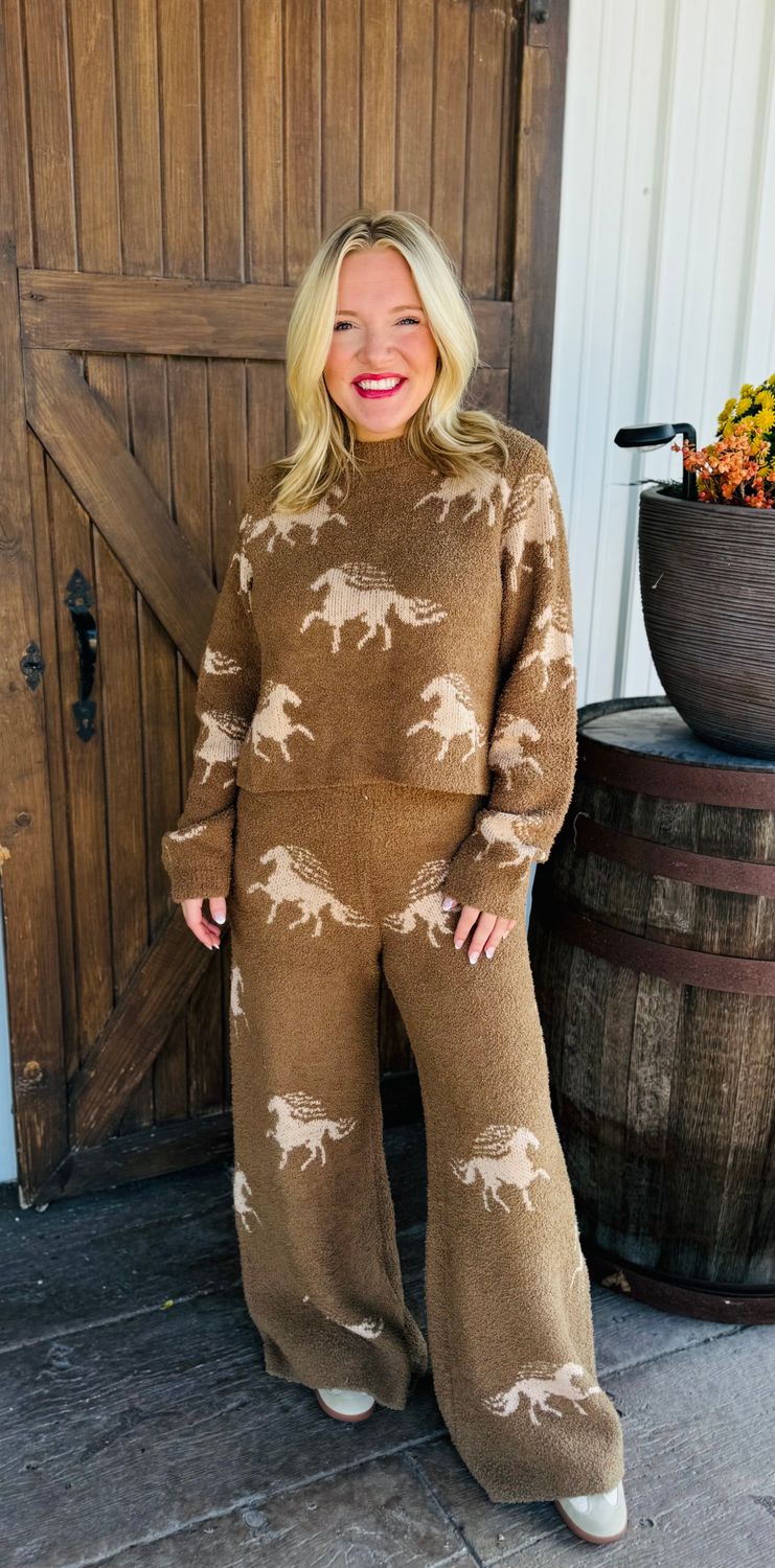 Horse Sweatshirt Lounge Set