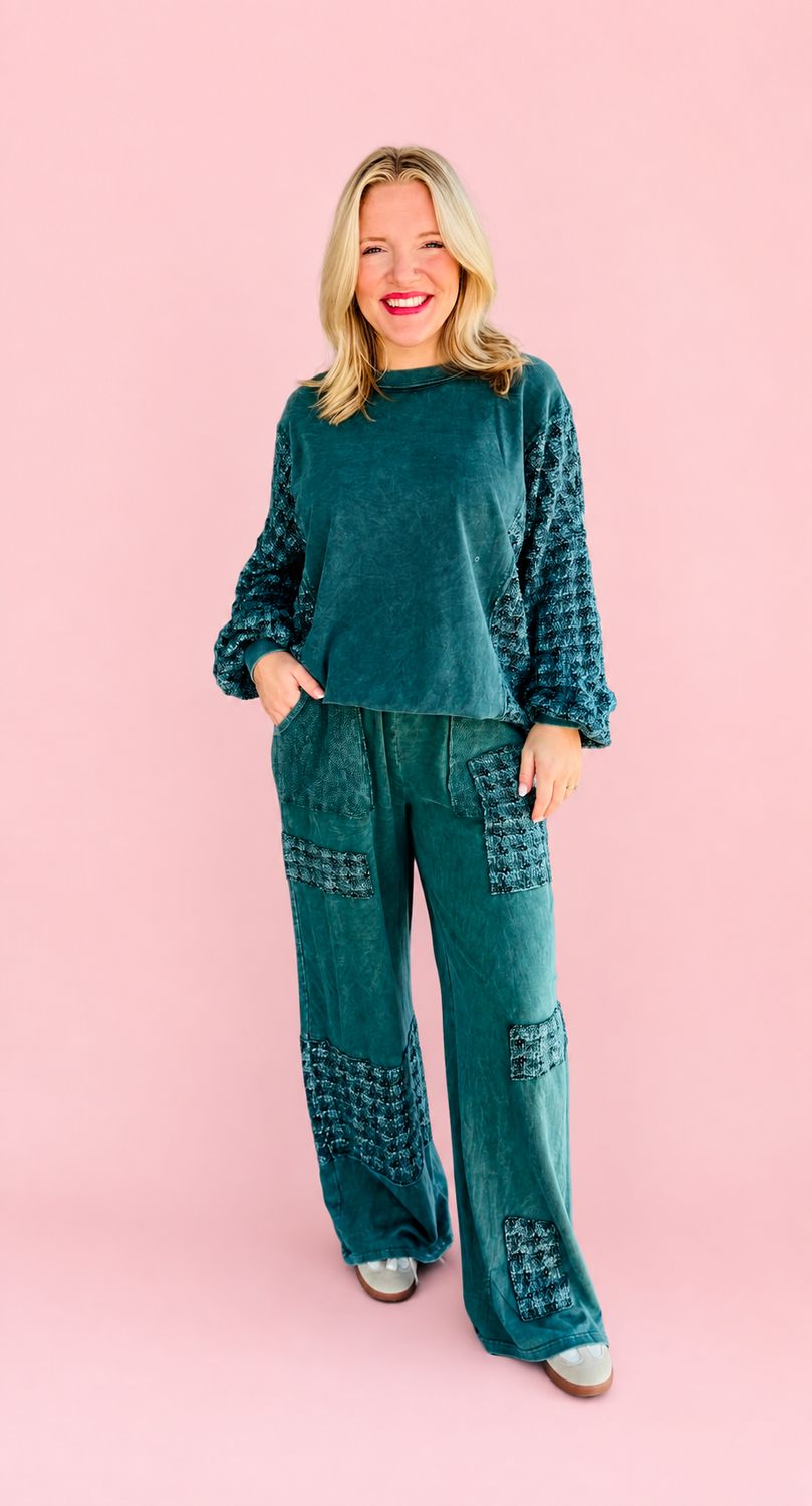 Midnight Green Tweed Pant