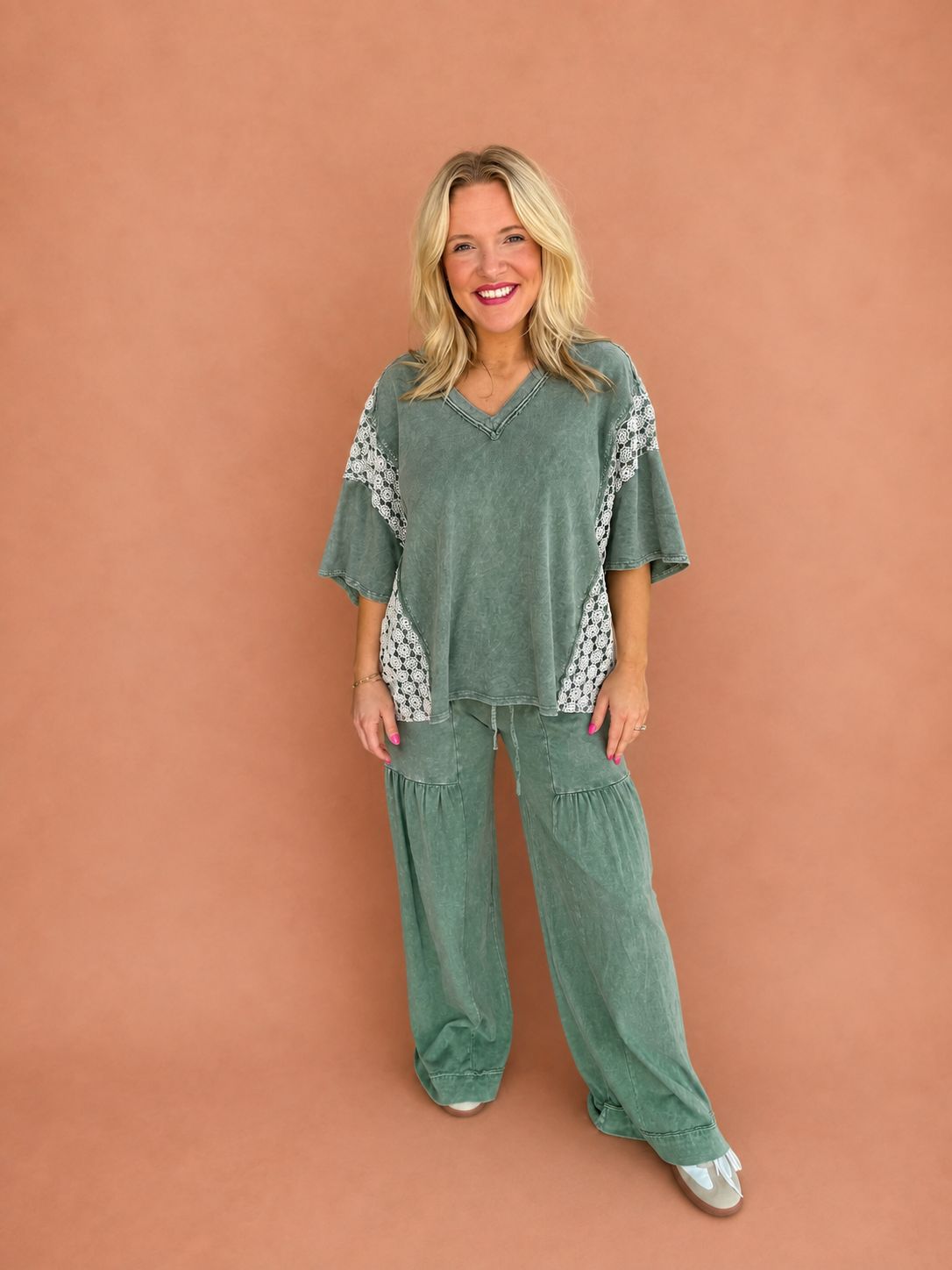 Moss Green Boho Pant