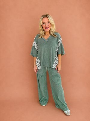 Moss Green Boho Pant