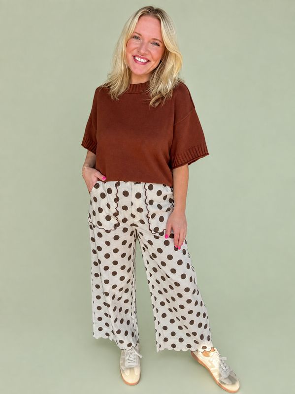Mocha Dot Pant