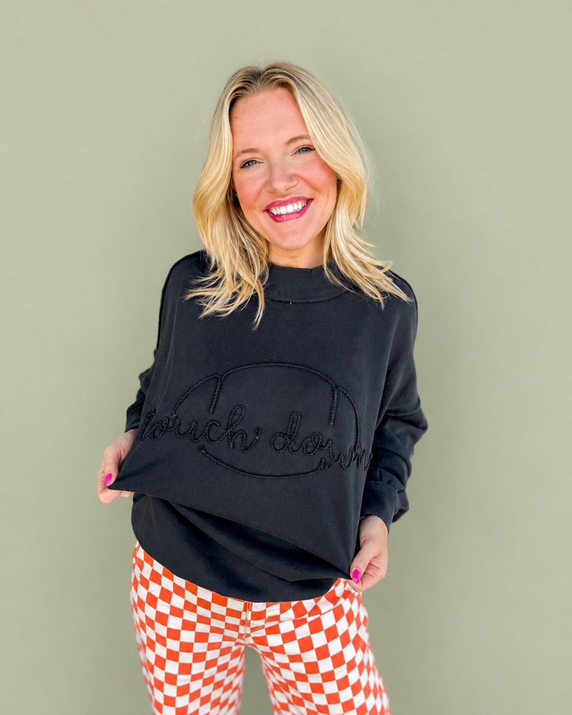 Touchdown Cord Black Sweatshirt