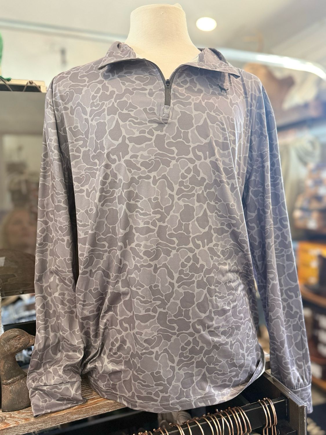 VG Gray Camo Qrt Zip