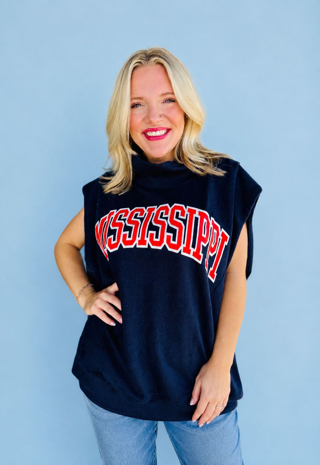 Mississippi Navy Top