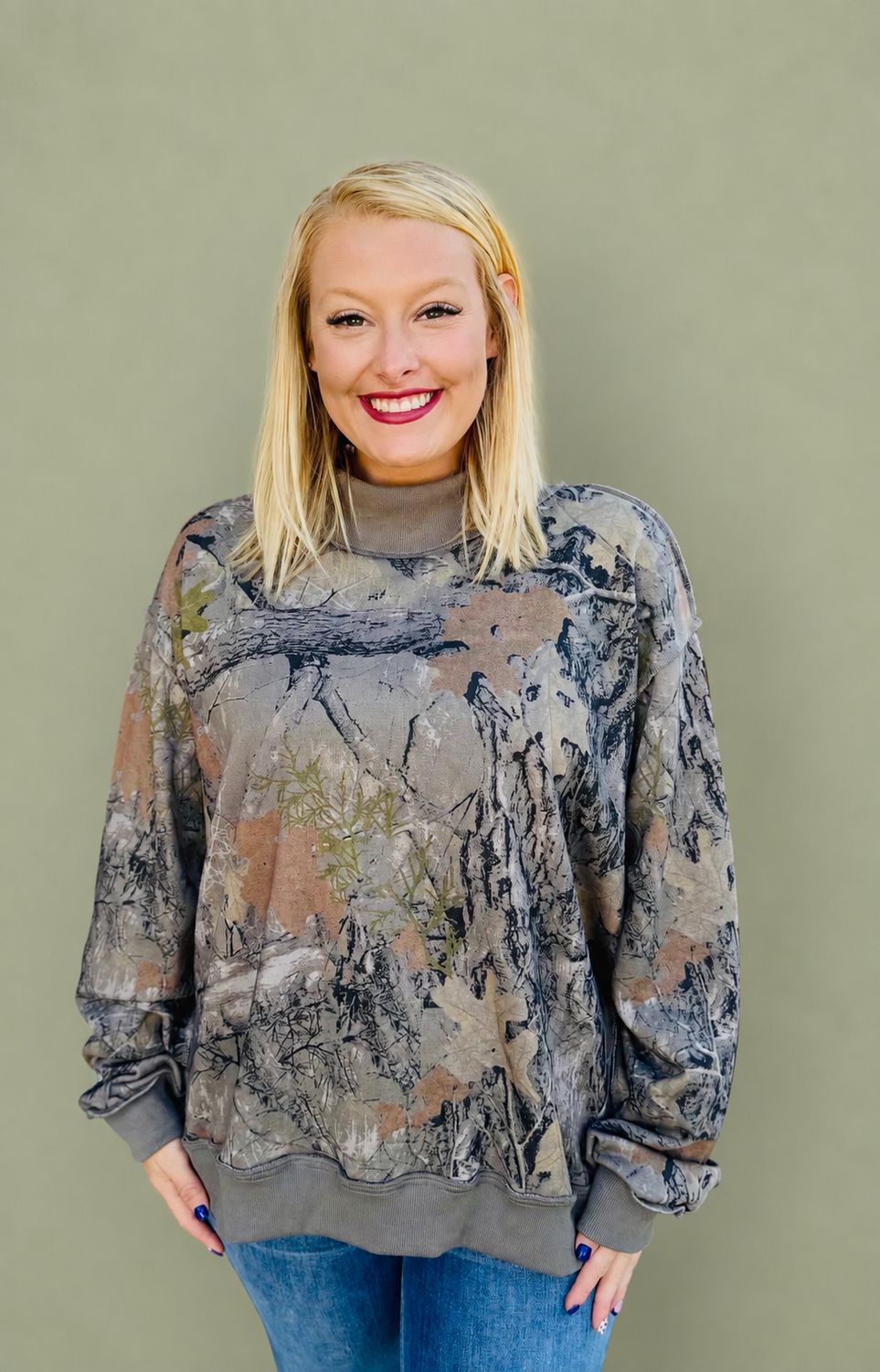 Real-Tree Camo Mock-Neck