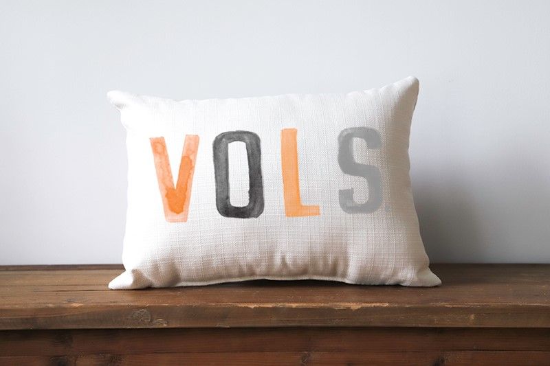 TN Vols Posted Tones Pillow + Piping
