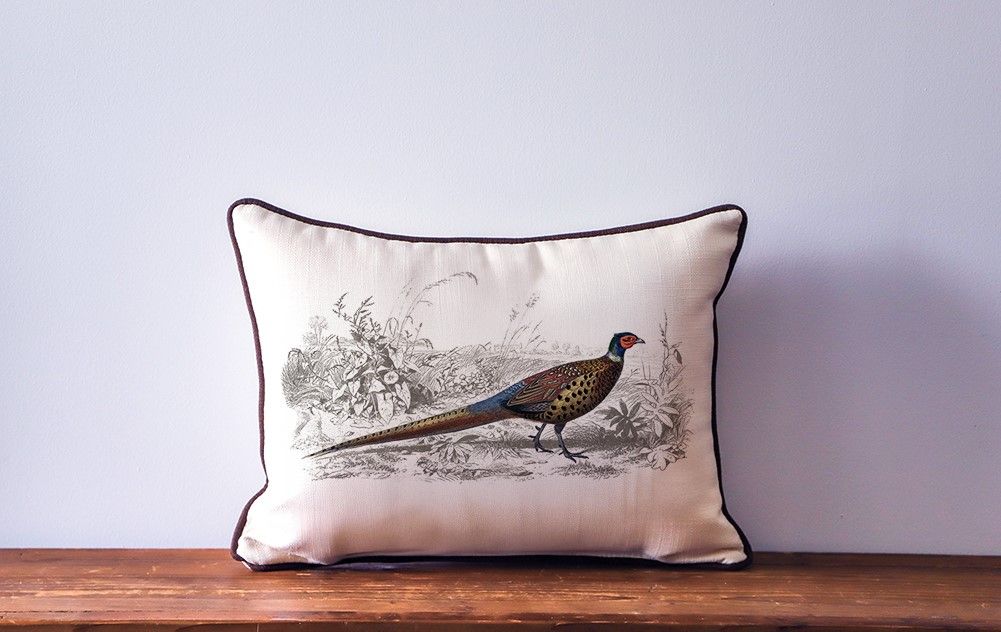 Pheasant Hometown Pillow + Piping
