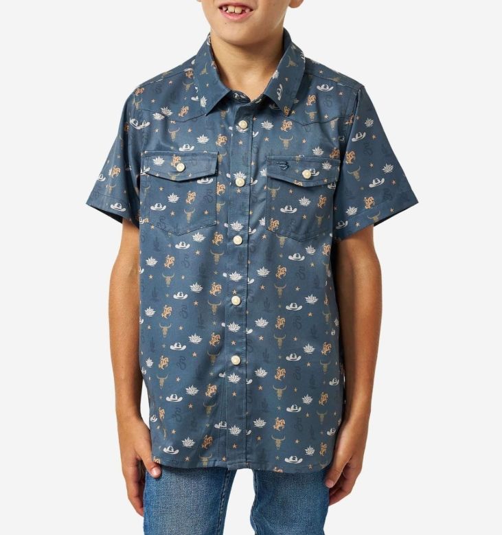Youth Performance Western Shirt-Desert Night