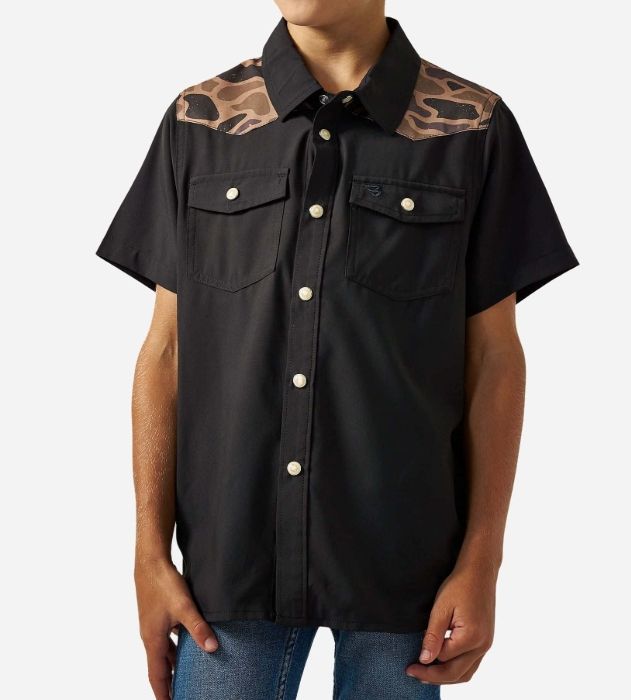 Youth Performance Western Shirt-Deer Szn