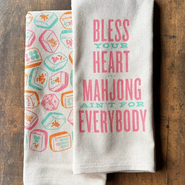 VG Bless Your Heart Mahjong Kitchen Towel