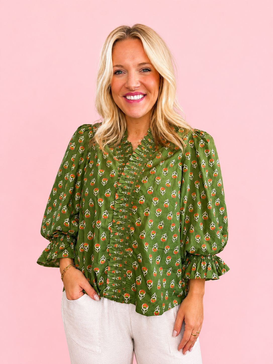 Moss Dot Top