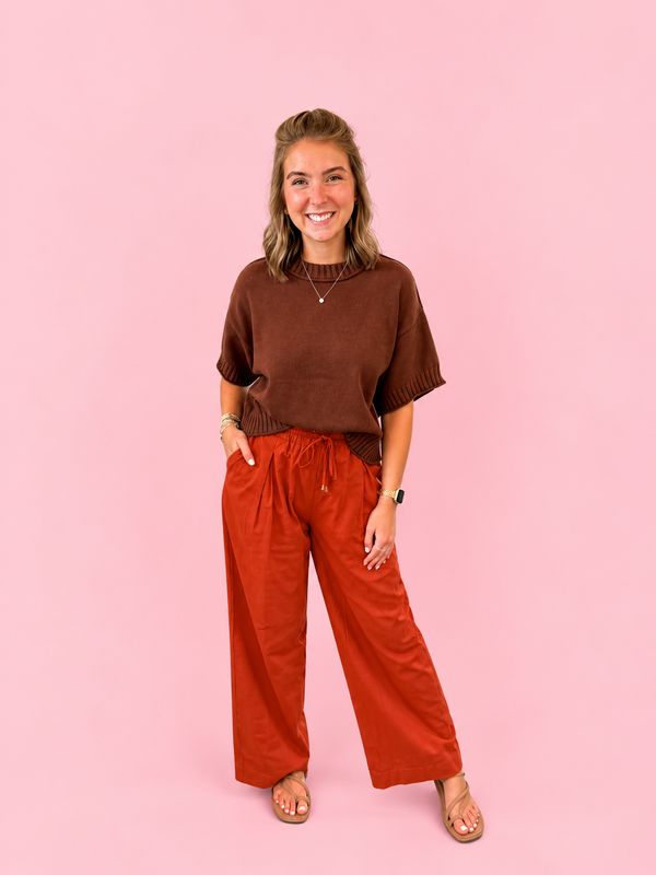 Fall Magic Pants-Rust