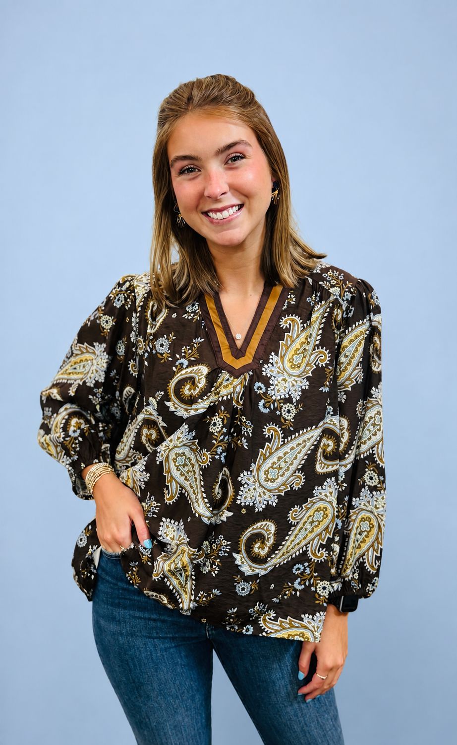 Painted Paisley Top
