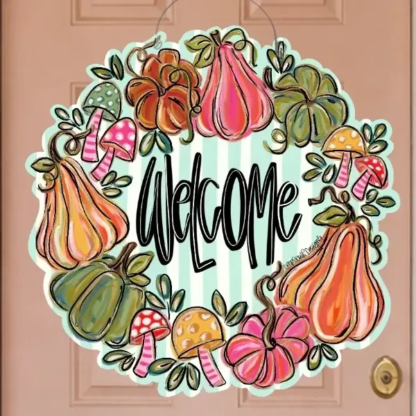 VG Harvest Wreath Door Hanger