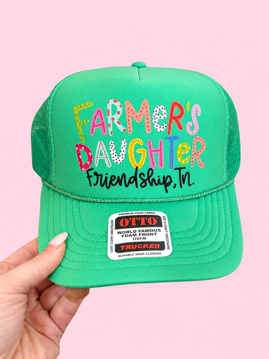Farmer's Daughter Cactus Green Trucker