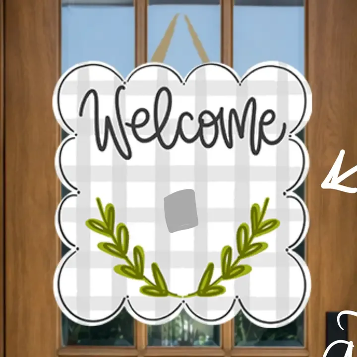 Welcome Interchangeable Door Hanger