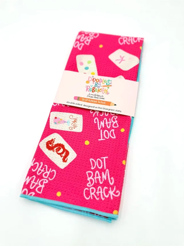 Mahjong Microfiber Tea Towel