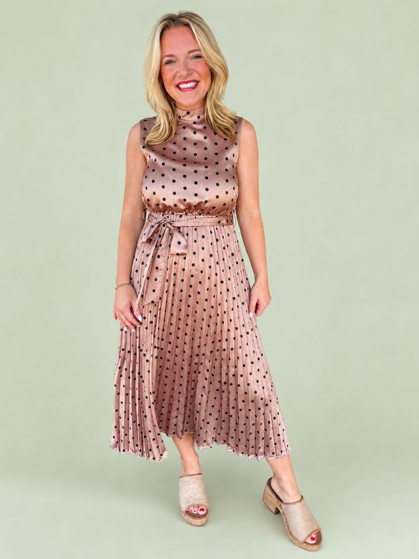 Evelyn Polka Dot Midi