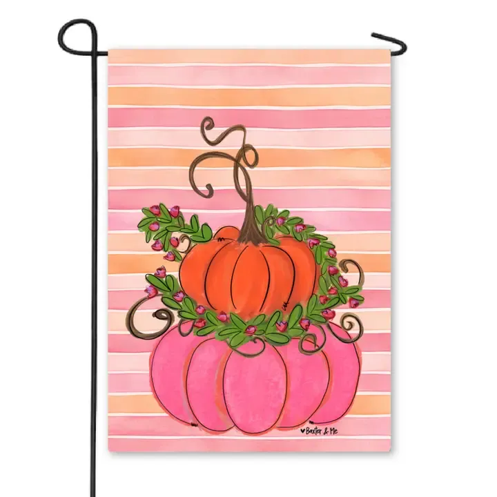 VG Sherbert Pumpkin Stack Garden Flag