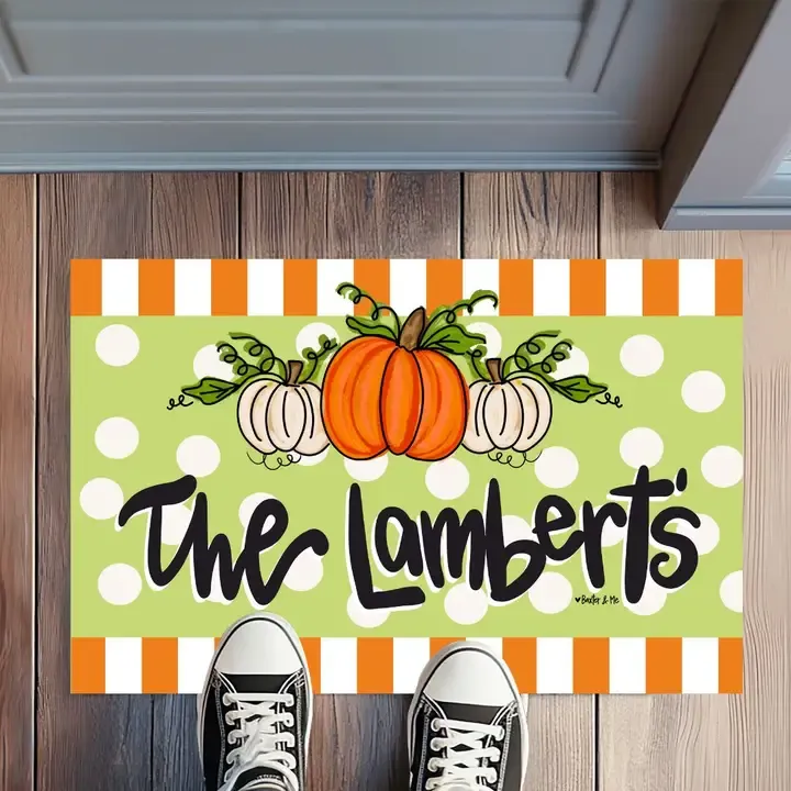 VG Personalized Pumpkins all Around Rug