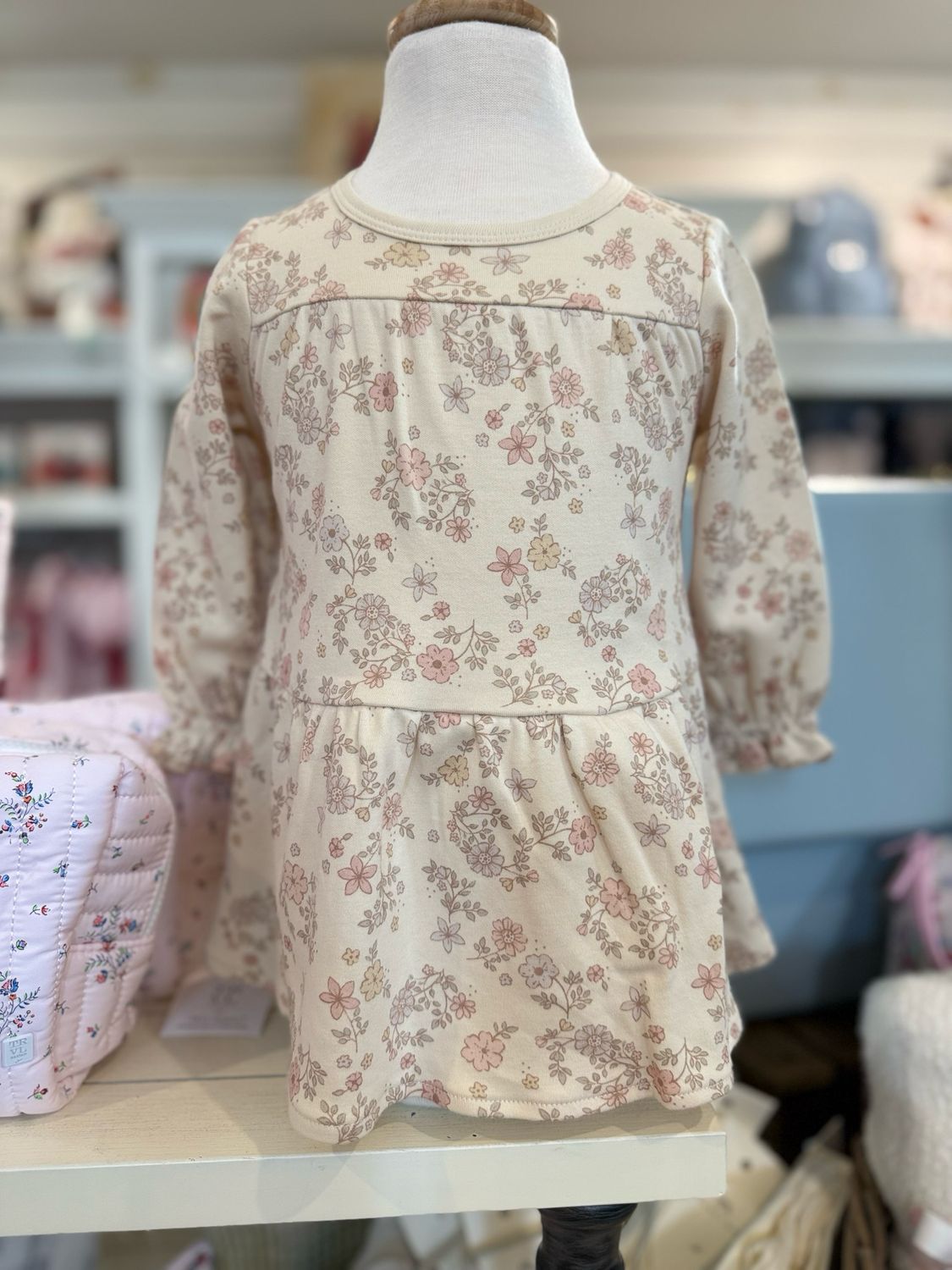 BC Tiered Jersey Dress Floral Vine
