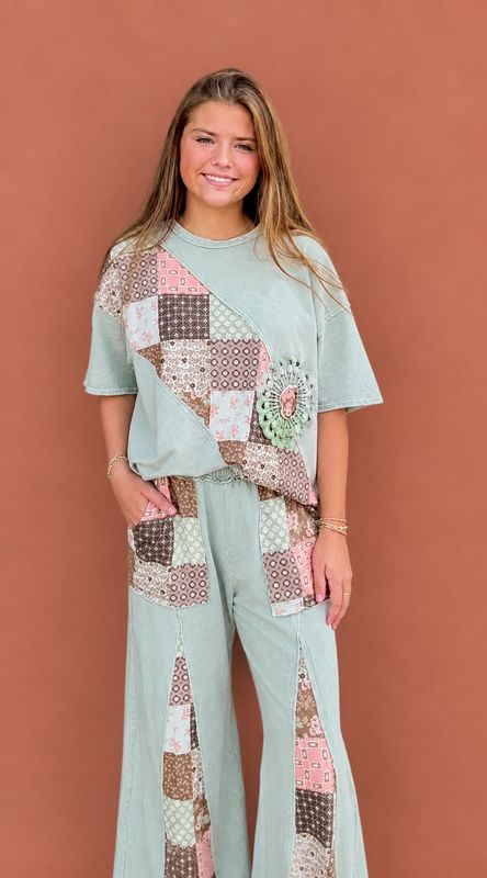 Harvest Patch Pants-Sage