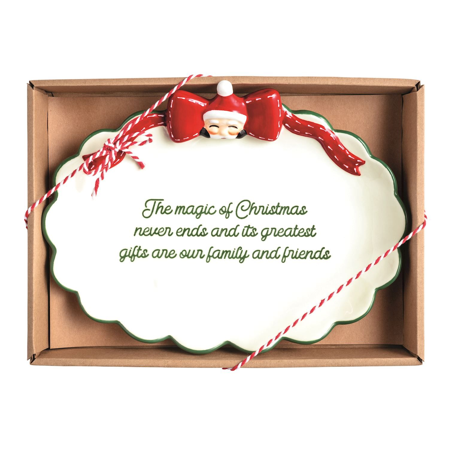 Santa Bow Sentiment Tray