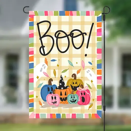 Boo Jackolantern Garden Flag