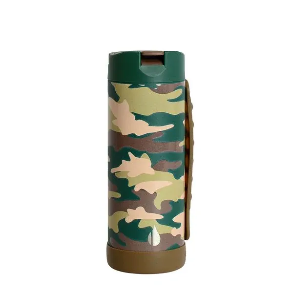 18oz Pop Bottle-Green Camo